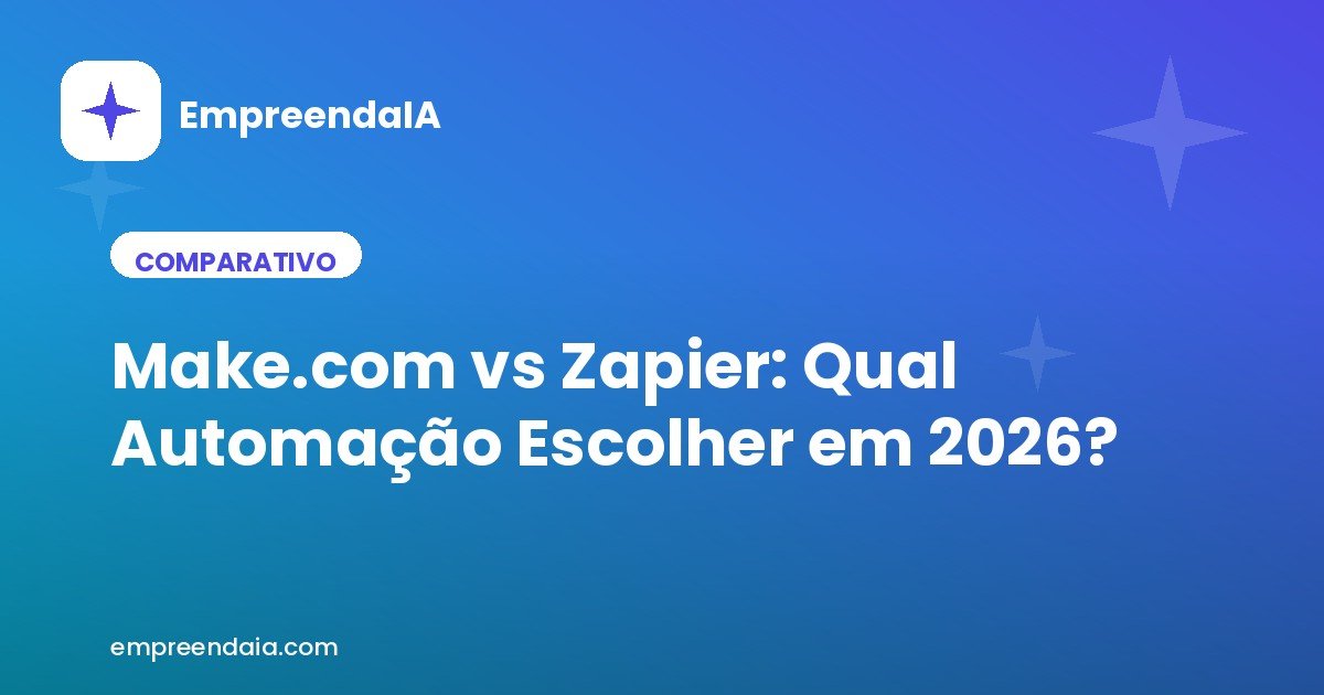Make.com vs Zapier: Qual Automação Escolher em 2026?