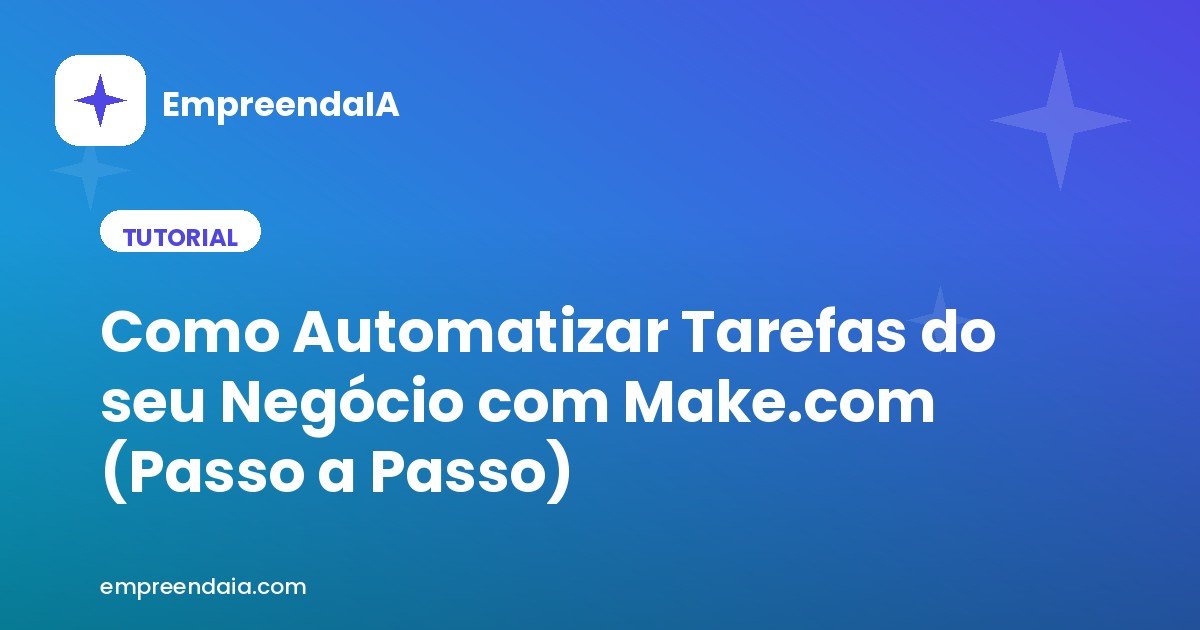 Como Automatizar Tarefas do seu Negócio com Make.com (Passo a Passo)