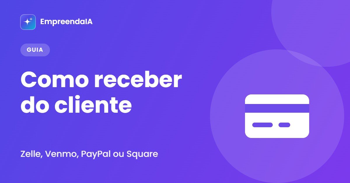 Zelle, Venmo, PayPal ou Square: como receber do cliente nos EUA (taxas 2026)